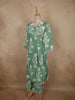Soft Sage Mint Green Floral Printed Design Cotton Co-ord Set