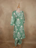 Soft Sage Mint Green Floral Printed Design Cotton Co-ord Set