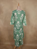 Soft Sage Mint Green Floral Printed Design Cotton Co-ord Set