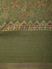 Soft Sage Olive Green Floral and Paisley Printed Design Crepe Saree