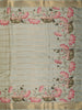 Soft Sage Olive Green Striped Zari Woven Design Pure Tussar Silk Saree with Floral Border