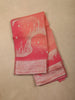 Soft Salmon Peach Floral Sequins and Zardozi Embroidered Design Tissue Unstitched Salwar Material with Dupatta