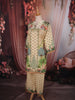 Soft Sand Beige Botanical Printed Design Cotton Palazzo Suit