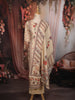 Soft Sand Beige Floral Beads Embroidered Design Cotton Salwar Suit with Dupatta