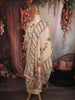 Soft Sand Beige Floral Beads Embroidered Design Cotton Salwar Suit with Dupatta
