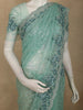 Soft Seafoam Green Geometric Sequins Embroidered Design Net Designer Saree with Floral Border