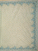 Soft Seafoam Green Geometric Sequins Embroidered Design Net Designer Saree with Floral Border