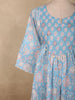 Soft Sky Blue Floral Printed Design Cotton Salwar Suit with Dupatta