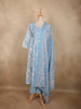 Soft Sky Blue Floral Printed Design Cotton Salwar Suit with Dupatta