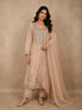 Soft Champagne Beige Sequins and Beads Embroidered Design Tissue Salwar Suit with Dupatta
