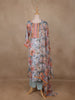 Soft Grey Multi-Floral Printed Straight Cut Salwar Suit - Diadem