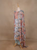 Soft Grey Multi-Floral Printed Straight Cut Salwar Suit - Diadem