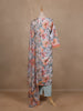 Soft Grey Multi-Floral Printed Straight Cut Salwar Suit - Diadem