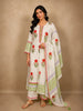 Soft Ivory Floral Printed Design Cotton Salwar Suit with Dupatta