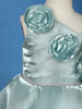 Spearmint One-Shoulder Organza Kids Party Frock With 3D Floral Appliqué