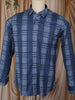 Steel Blue Checked Woven Design Cotton Formal Wear Full Sleeve Men Shirt