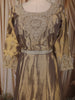 Steel Blue Grey Floral Sequins and Kartana Embroidered Design Tissue Silk Anarkali Gown with Hip Belt