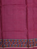 Steel Blue Ikat Printed Design Pure Tussar Fancy Saree with Contrast Border