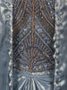 Steel Blue Sequins and Beads Embroidered Design Tissue Organza Lehenga with Long Jacket