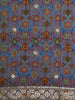 Steel Blue Striped Woven Design Pure Tissue Silk Fancy Saree with Scalloped Border