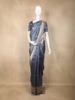 Steel Grey Butta Zari Woven Design Pure Banarasi Saree with Silver Zari Border