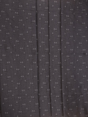 Steel Grey Floral Design Tussar Silk Saree - Diadem