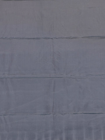 Steel Grey Floral Design Zari Woven Soft Silk Saree - Diadem