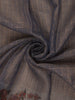 Steel Grey Floral Printed Design Tussar Silk Saree