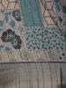 Steel Grey Geometric Printed Design Tussar Silk Saree