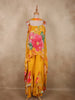 Sunflower Mustard Yellow Floral Sequins and Beads Embroidered Design Crepe Palazzo Suit