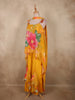 Sunflower Mustard Yellow Floral Sequins and Beads Embroidered Design Crepe Palazzo Suit