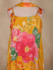 Sunflower Mustard Yellow Floral Sequins and Beads Embroidered Design Crepe Palazzo Suit