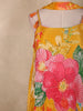 Sunflower Mustard Yellow Floral Sequins and Beads Embroidered Design Crepe Palazzo Suit