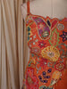 Sunset Orange Floral Beads and Thread Embroidered Design Tissue Palazzo Suit with Dupatta