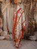 Sunset Orange Floral Printed Design Cotton Straight Cut Salwar Suit with Dupatta