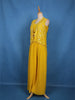 Sunshine Yellow Floral Embroidered Georgette Palazzo Suit