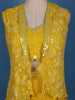 Sunshine Yellow Floral Embroidered Georgette Palazzo Suit