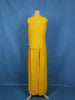 Sunshine Yellow Floral Embroidered Georgette Palazzo Suit