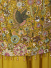 Sunshine Yellow Floral Sequin and Thread Embroidered Design Georgette Palazzo Suit with Choker Dupatta