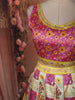 Sunshine Yellow Stone Embellished Design Space Silk Lehenga with Contrast Dupatta