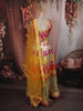 Sunshine Yellow Stone Embellished Design Space Silk Lehenga with Contrast Dupatta