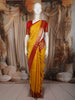 Sunshine Yellow Vaira Oosi Kattam Zari Woven Design Pure Kanchipuram Silk Saree with Contrast Zari Border