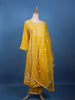 Sunshine Yellow Embroidered Cotton Salwar Suit - Diadem