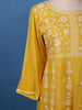 Sunshine Yellow Embroidered Cotton Salwar Suit - Diadem