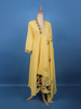 Sunshine Yellow Embroidered Cotton Salwar Suit Set - Diadem