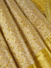 Gold Pure Kanchipuram Bridal Korvai Silk Saree with Zari Flower Motifs & Design Border