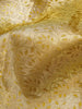 Gold Pure Kanchipuram Bridal Korvai Silk Saree with Zari Flower Motifs & Design Border