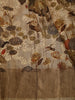 Taupe Brown Floral Woven Design Pure Tussar Saree with Solid Border