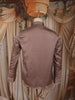 Taupe Brown Solid Woven Design Satin Party Wear Full Sleeve Men Shirt