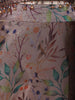 Taupe Grey Floral Design Organza Lehenga